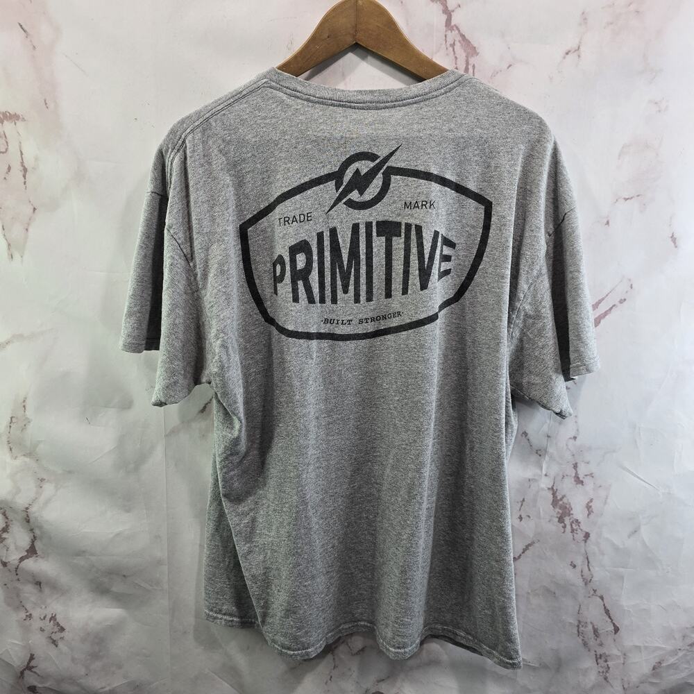 Primitive T Shirt Mens Large Gray Short Sleeve Tee Cree Neck Mid Weight